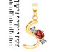 Garnet & White Topaz Alphabet S Pendant GAR-RDA-71.