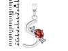 Garnet & White Topaz Alphabet S Pendant GAR-RDA-71.