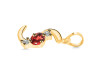 Garnet & White Topaz Alphabet S Pendant GAR-RDA-71.
