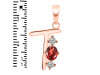 Garnet & White Topaz Alphabet T Pendant GAR-RDA-72.