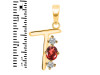 Garnet & White Topaz Alphabet T Pendant GAR-RDA-72.