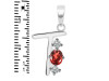 Garnet & White Topaz Alphabet T Pendant GAR-RDA-72.