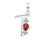 Garnet & White Topaz Alphabet T Pendant GAR-RDA-72.