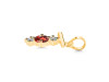 Garnet & White Topaz Alphabet T Pendant GAR-RDA-72.