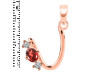 Garnet & White Topaz Alphabet U Pendant GAR-RDA-73.