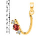 Garnet & White Topaz Alphabet U Pendant GAR-RDA-73.