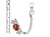 Garnet & White Topaz Alphabet U Pendant GAR-RDA-73.