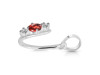 Garnet & White Topaz Alphabet U Pendant GAR-RDA-73.