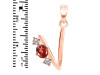 Garnet & White Topaz Alphabet V Pendant GAR-RDA-74.