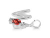 Garnet & White Topaz Alphabet W Pendant GAR-RDA-75.