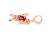 Garnet & White Topaz Alphabet X Pendant GAR-RDA-76.