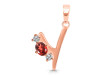 Garnet & White Topaz Alphabet Y Pendant GAR-RDA-77.