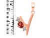 Garnet & White Topaz Alphabet Y Pendant GAR-RDA-77.