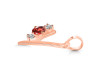 Garnet & White Topaz Alphabet Y Pendant GAR-RDA-77.