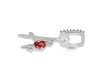 Garnet & White Topaz Alphabet A Pendant GAR-RDA-79.