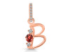 Garnet & White Topaz Alphabet B Pendant GAR-RDA-80.