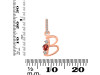 Garnet & White Topaz Alphabet B Pendant GAR-RDA-80.