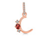 Garnet & White Topaz Alphabet C Pendant GAR-RDA-81.
