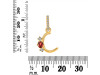 Garnet & White Topaz Alphabet C Pendant GAR-RDA-81.