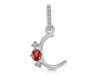 Garnet & White Topaz Alphabet C Pendant GAR-RDA-81.