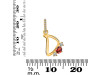 Garnet & White Topaz Alphabet D Pendant GAR-RDA-82.