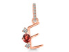 Garnet & White Topaz Alphabet E Pendant GAR-RDA-83