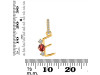 Garnet & White Topaz Alphabet E Pendant GAR-RDA-83
