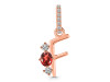 Garnet & White Topaz Alphabet F Pendant GAR-RDA-84.
