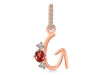 Garnet & White Topaz Alphabet G Pendant GAR-RDA-85.