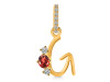 Garnet & White Topaz Alphabet G Pendant GAR-RDA-85.