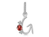 Garnet & White Topaz Alphabet G Pendant GAR-RDA-85.
