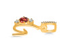 Garnet & White Topaz Alphabet G Pendant GAR-RDA-85.