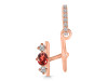 Garnet & White Topaz Alphabet H Pendant GAR-RDA-86.