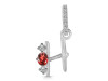 Garnet & White Topaz Alphabet H Pendant GAR-RDA-86.