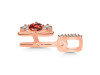 Garnet & White Topaz Alphabet H Pendant GAR-RDA-86.
