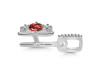 Garnet & White Topaz Alphabet H Pendant GAR-RDA-86.