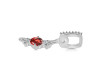 Garnet & White Topaz Alphabet I Pendant GAR-RDA-87.