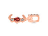 Garnet & White Topaz Alphabet J Pendant GAR-RDA-88.