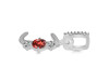 Garnet & White Topaz Alphabet J Pendant GAR-RDA-88.