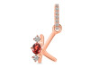 Garnet & White Topaz Alphabet K Pendant GAR-RDA-89.
