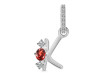 Garnet & White Topaz Alphabet K Pendant GAR-RDA-89.