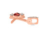 Garnet & White Topaz Alphabet K Pendant GAR-RDA-89.