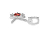 Garnet & White Topaz Alphabet K Pendant GAR-RDA-89.