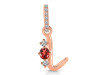 Garnet & White Topaz Alphabet L Pendant GAR-RDA-90.