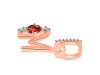 Garnet & White Topaz Alphabet M Pendant GAR-RDA-91.
