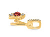 Garnet & White Topaz Alphabet M Pendant GAR-RDA-91.