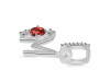 Garnet & White Topaz Alphabet M Pendant GAR-RDA-91.