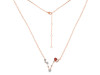 Pisces Zodiac Star Constellation Garnet & White Topaz Necklace GAR-RDN-387.