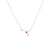 cancer Zodiac Star Constellation Garnet & White Topaz Necklace GAR-RDN-486.