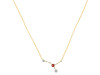 cancer Zodiac Star Constellation Garnet & White Topaz Necklace GAR-RDN-486.